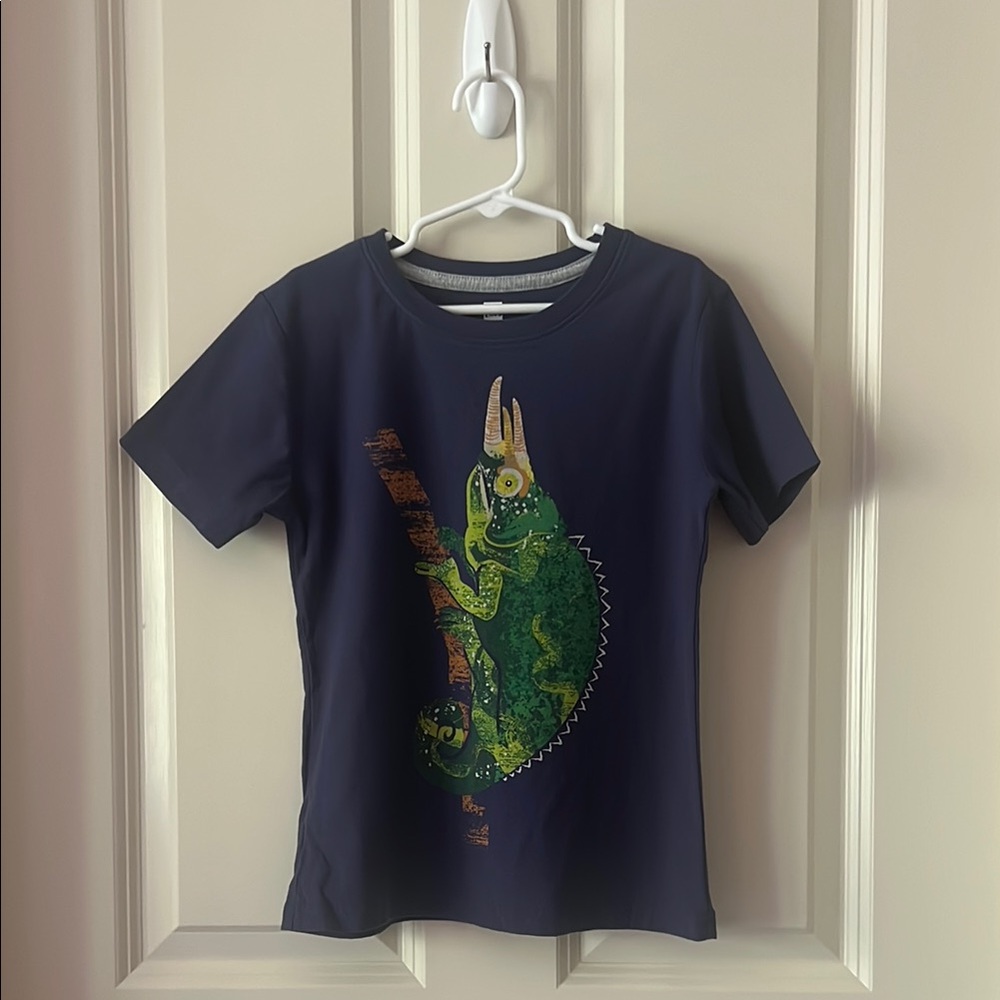 Tea Collection Navy Tee with Iguana